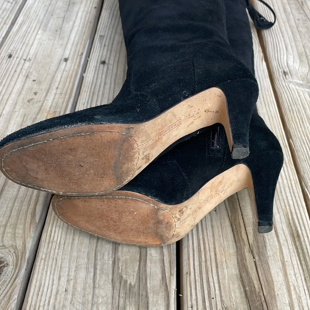 Vince Camuto Cherline Black Suede Over-the-Knee Boots Size 7.5